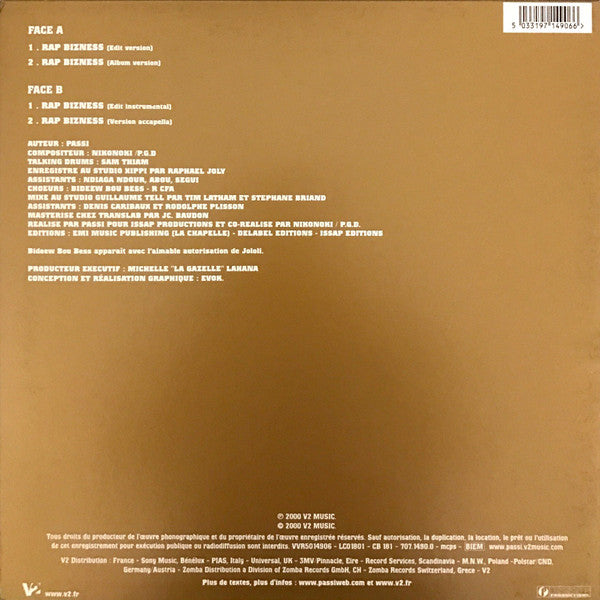 Passi : Rap Bizness (12")