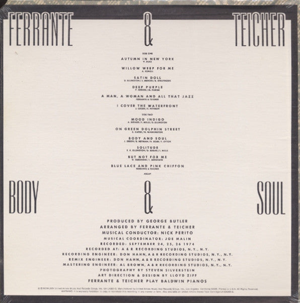 Ferrante & Teicher : Body & Soul (LP, Album)