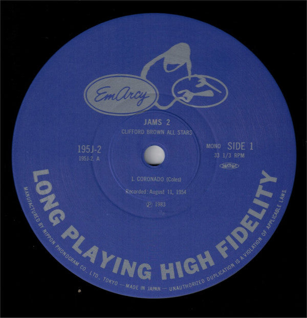 Clifford Brown All Stars : Jams 2 (LP, Album)