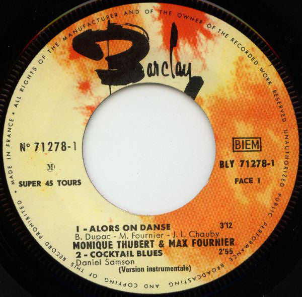 Monique Thubert & Max Fournier : Alors On Danse ?  (7", EP)