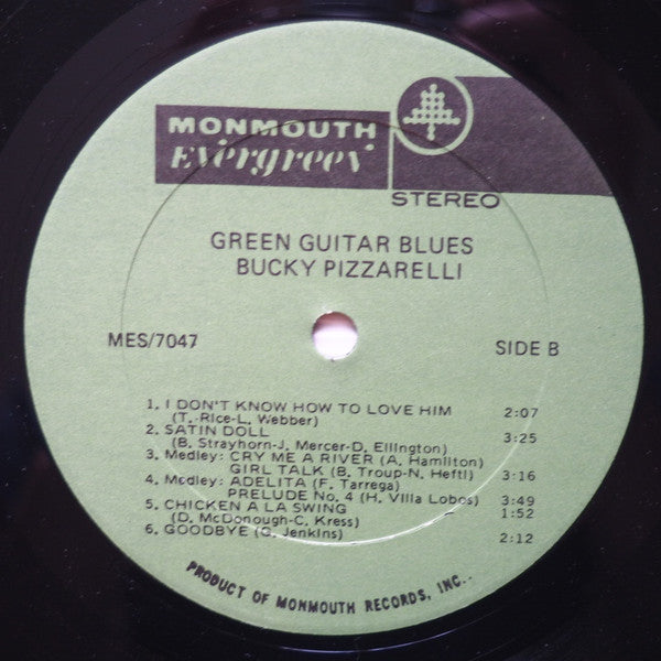 Bucky Pizzarelli : Green Guitar Blues (LP, Album)