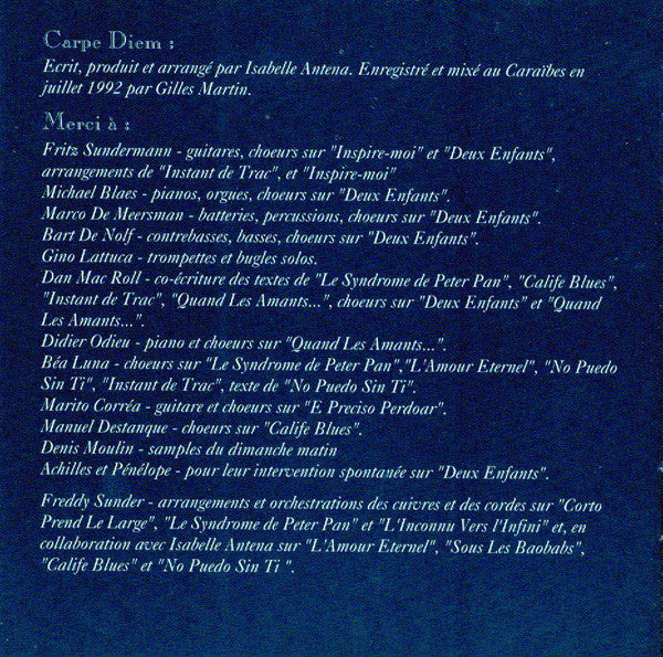 Isabelle Antena : Carpe Diem (CD, Album)
