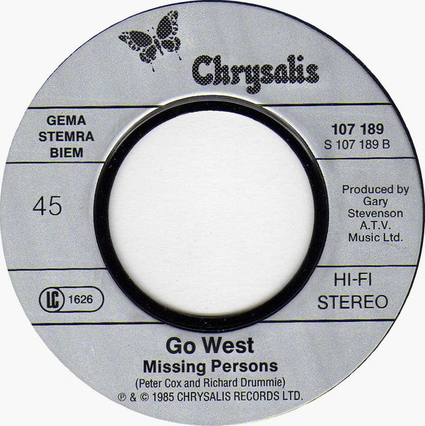 Go West : We Close Our Eyes (7", Single)