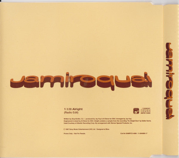 Jamiroquai : Alright (CD, Single, Promo)