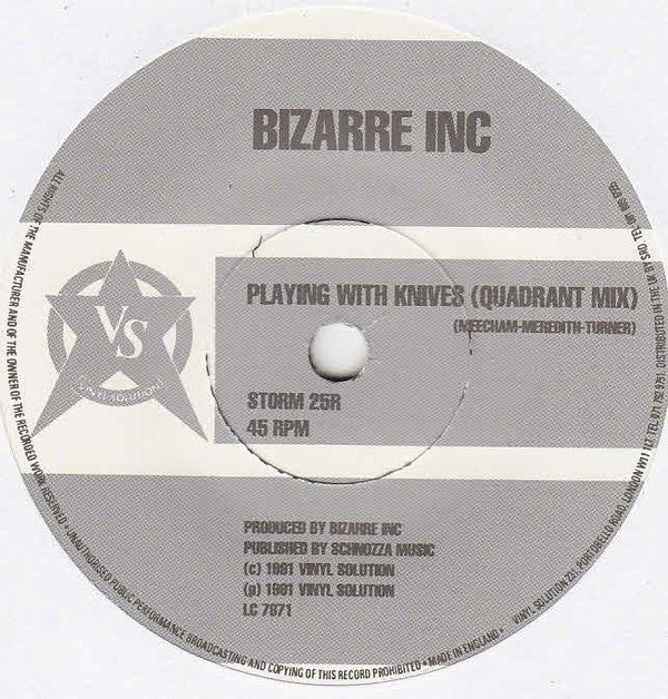 Bizarre Inc : Playing With Knives (7")