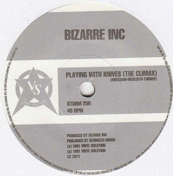 Bizarre Inc : Playing With Knives (7")