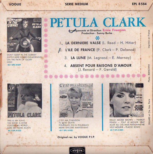 Petula Clark : La Dernière Valse (7", EP, RE)