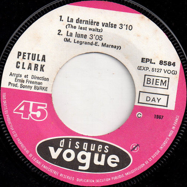 Petula Clark : La Dernière Valse (7", EP, RE)