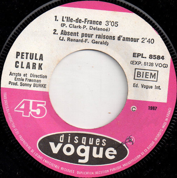 Petula Clark : La Dernière Valse (7", EP, RE)