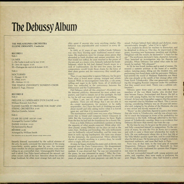 Eugene Ormandy - The Philadelphia Orchestra : The Debussy Album (2xLP, Comp, Gat)
