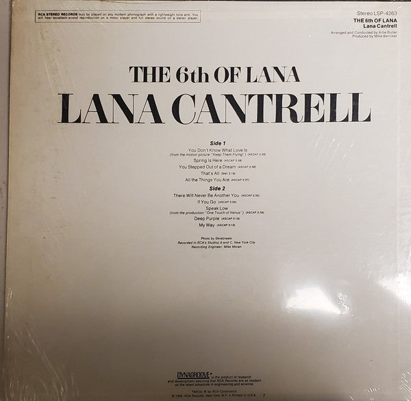 Lana Cantrell : The 6th Of Lana (LP, Album)