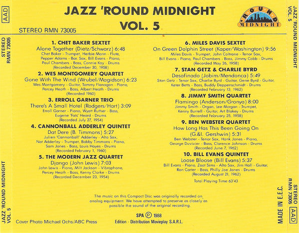 Various : Jazz 'Round Midnight Vol. 5 (CD, Comp)