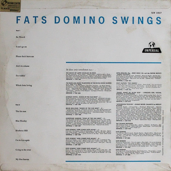Fats Domino : Fats Domino Swings (LP, Album)