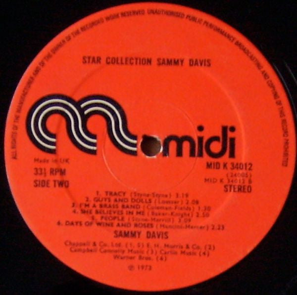 Sammy Davis Jr. : Star-Collection (LP, Comp)