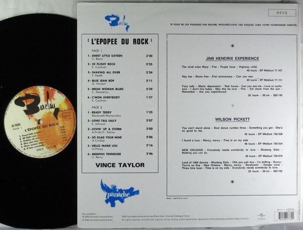 Vince Taylor : L'épopée Du Rock (LP, Comp, Ltd, Num, RE)