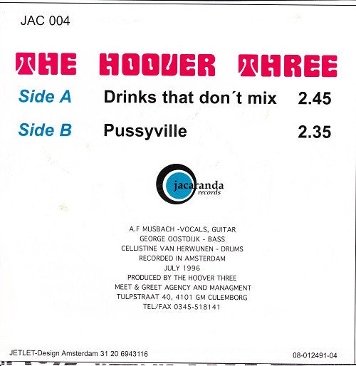 The Hoover Three : Drinks That Don't Mix (7", Single)