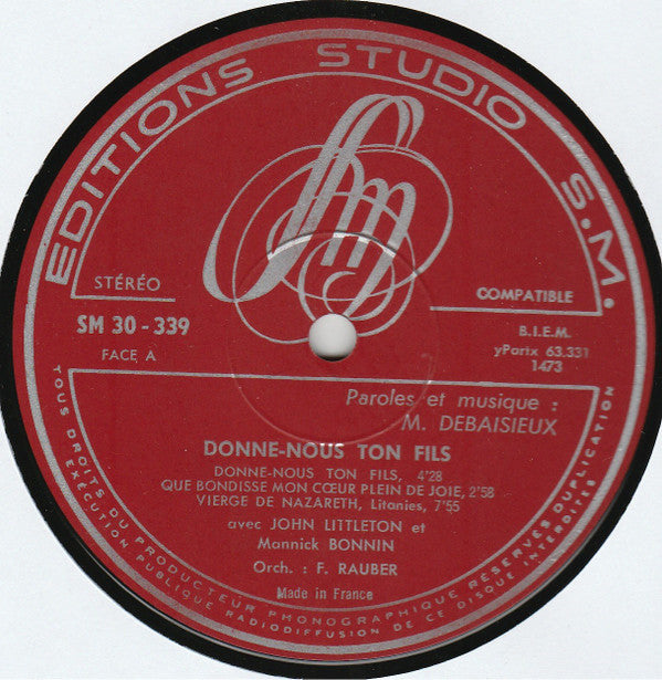 Maurice Debaisieux et John Littleton : Donne Nous Ton Fils (LP, Album)
