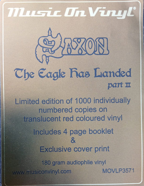 Saxon : The Eagle Has Landed Part II (2xLP, Album, Ltd, Red)