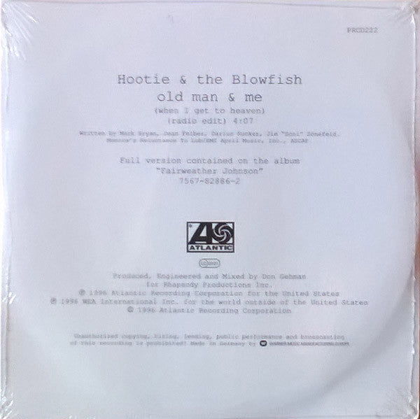 Hootie & The Blowfish : Old Man & Me (When I Get To Heaven) (CD, Single, Promo, Car)
