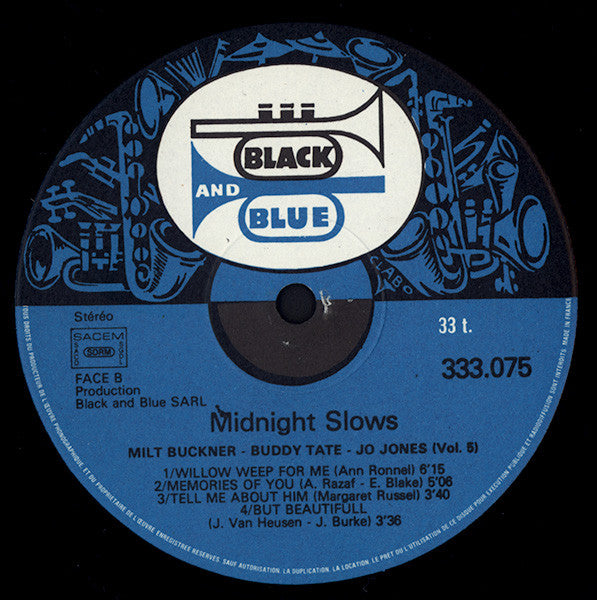 Milt Buckner, Buddy Tate, Jo Jones : Midnight Slows Vol 5 (LP)