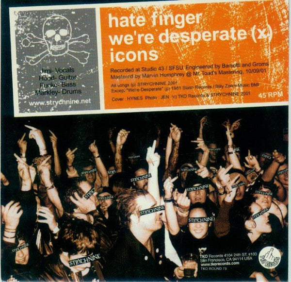 Strychnine (2) : Hate Finger EP (7", EP)