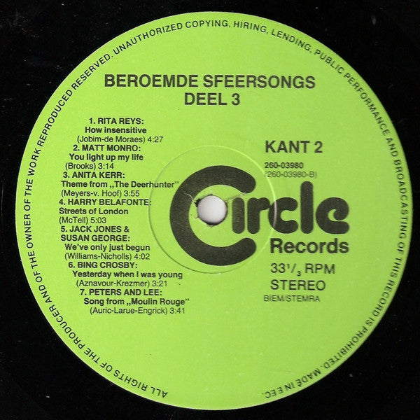 Various : Beroemde Sfeersongs 3 - Grand Gala Door 's Werelds Beste Solisten (2xLP, Comp, Gat)