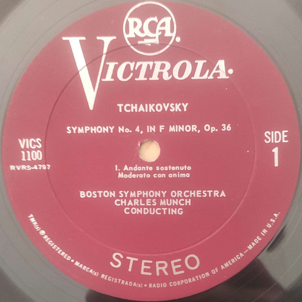 Pyotr Ilyich Tchaikovsky, Boston Symphony Orchestra / Charles Munch : Symphony No. 4 (LP)
