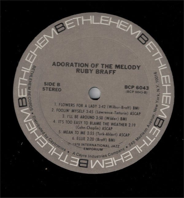 Ruby Braff : Adoration Of The Melody (LP, Comp)