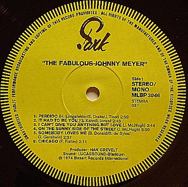 Johnny Meijer : The Fabulous Johnny Meyer (LP)