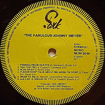 Johnny Meijer : The Fabulous Johnny Meyer (LP)