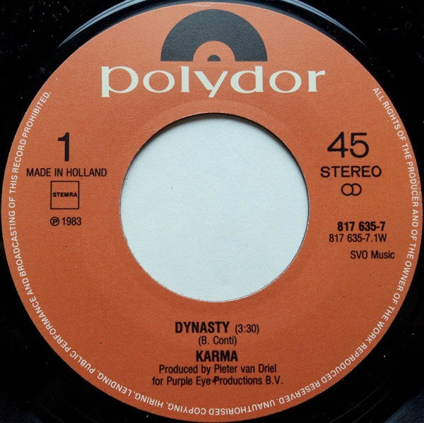 Karma (50) : Dynasty (7")
