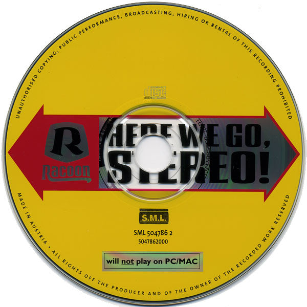 Racoon (4) : Here We Go, Stereo! (CD, Album, Copy Prot.)