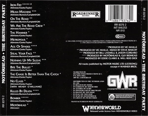 Motörhead : The Birthday Party (CD, Album)