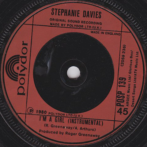 Stephanie Davies (2) : I'm A Girl (7", Single)