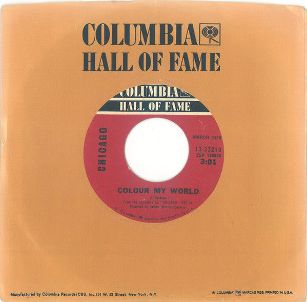 Chicago (2) : I'm A Man / Colour My World (7", RE, Styrene, Ter)