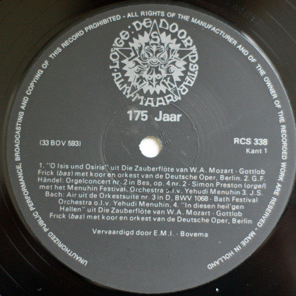 Various : Vrijmetselaarsloge De Noordstar 175 Jaar (LP, Comp)