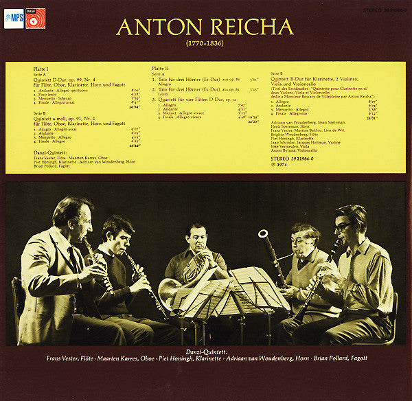 Anton Reicha : Kammermusik Für Bläser (2xLP, Album)
