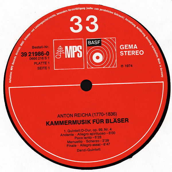 Anton Reicha : Kammermusik Für Bläser (2xLP, Album)