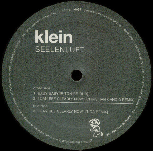 Seelenluft : I Can See Clearly Now / Baby Baby (12")