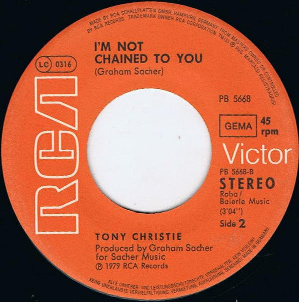 Tony Christie : Sweet September (7", Single)