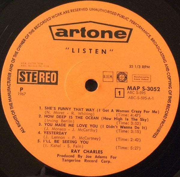 Ray Charles : Invites You To Listen (LP, Album)