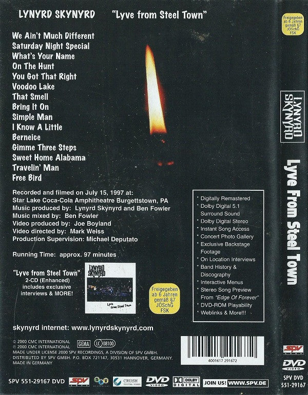 Lynyrd Skynyrd : Lyve From Steel Town (DVD-V, PAL)