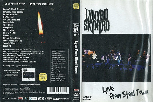 Lynyrd Skynyrd : Lyve From Steel Town (DVD-V, PAL)