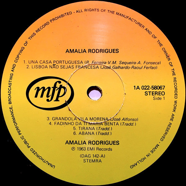 Amália Rodrigues : Amália Rodrigues (LP, Comp, RE)