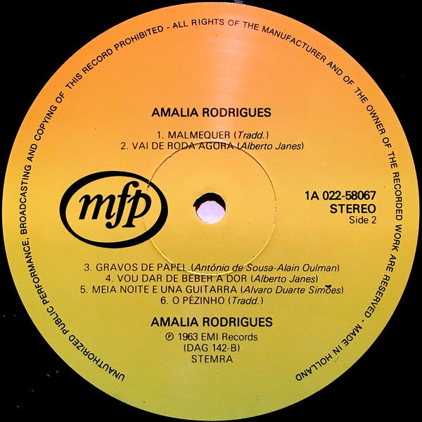 Amália Rodrigues : Amália Rodrigues (LP, Comp, RE)