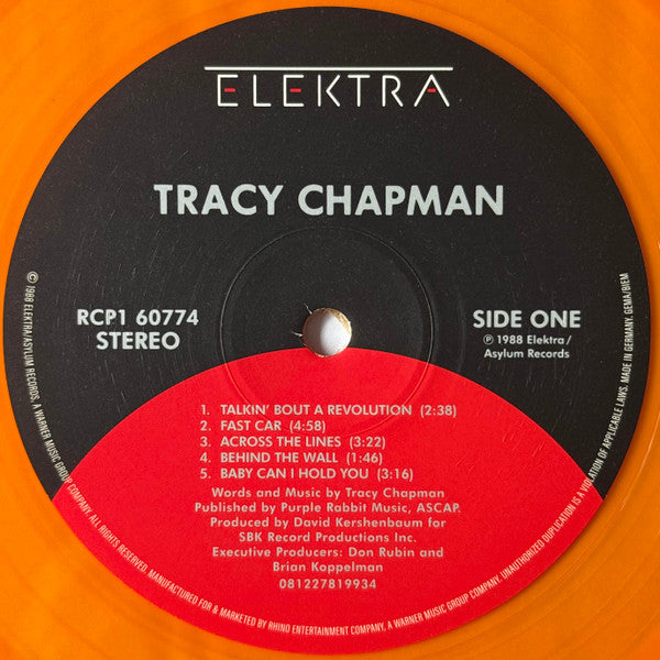 Tracy Chapman : Tracy Chapman (LP, Album, RE, Ora)