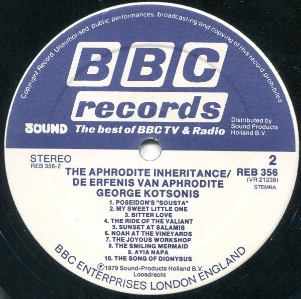 George Kotsonis : De Originele Muziek Van De BBC/AVRO TV Serie "De Erfenis Van Aphrodite" En Andere Muziek Van George Kotsonis (LP, Album)