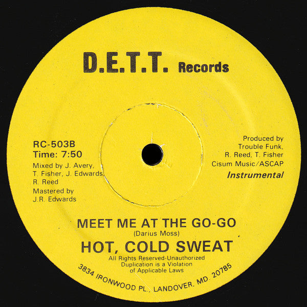 Hot, Cold Sweat : Meet Me At The Go-Go (12")