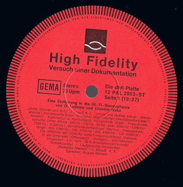 Various : Die dhfi Schallplatte Eine Einführung In Die HiFi-Stereophonie (LP, Comp, Gat)