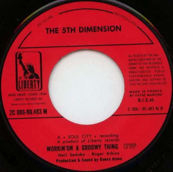The Fifth Dimension : Sunshine Of Your Love  (7", Single)